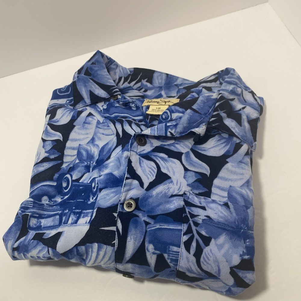 Panama Jack Mens Shirt‎ Size Large Cotton  Short Sleeve Button Down Hawaii G1